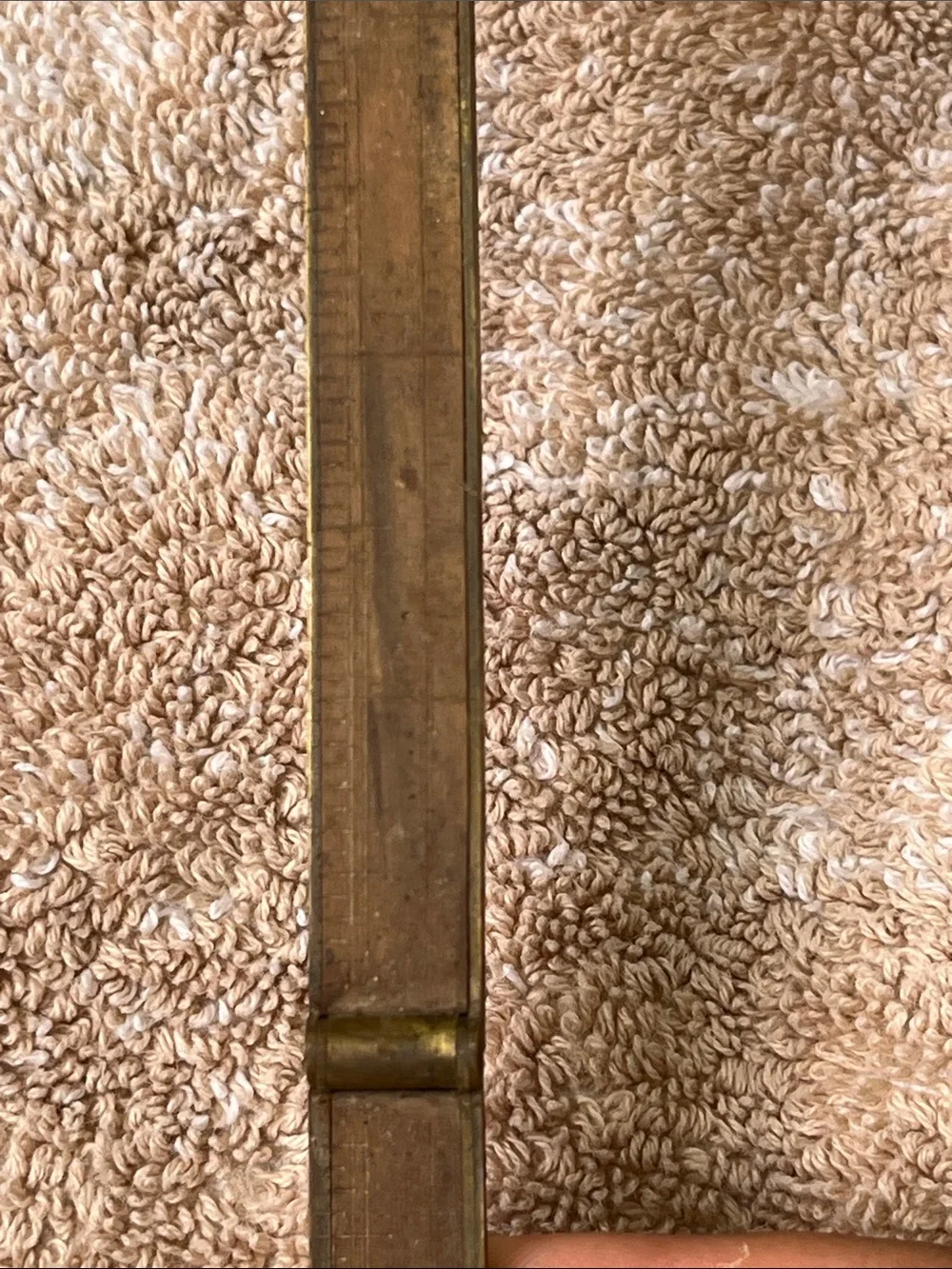 Classic Folding Brass Ruler in Brown – Compact Home Office Tool